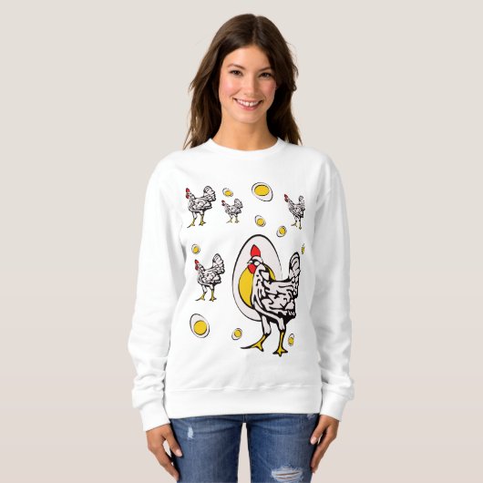 Retro Chickens Sweatshirt (Vorne ganz)