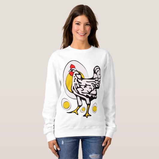 Retro Chickens Sweatshirt (Vorne ganz)