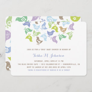 Retro Chicks Boy Baby Dusche Party Einladung