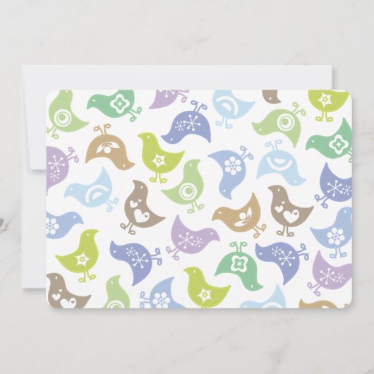 Retro Chicks Boy Baby Dusche Party Einladung (Rückseite)