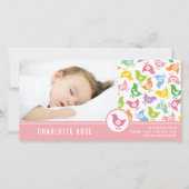 Retro Chicks Girl Geburtshilfekarte Ankündigung (Vorderseite)