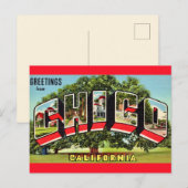 Retro Chico California Gruß Postkarte (Vorne/Hinten)