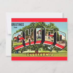 Retro Chico California Gruß  Postkarte