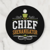 Retro Chief Shenanigator Lucky Leprechaun Hat Geschenkanhänger (Vorderseite)