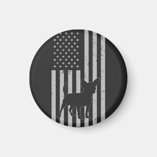 Retro Chihuahua American Flag Hund Vater Hunde Mam Magnet