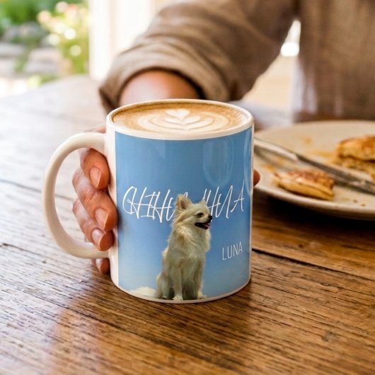 Retro Chihuahua Blauer Himmel Individuelle Tasse f