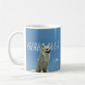 Retro Chihuahua Blauer Himmel Individuelle Tasse f (Links)