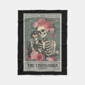 Retro Chihuahua Dog Lover The Moon Halloween , Wom Fleecedecke (Vorderseite)