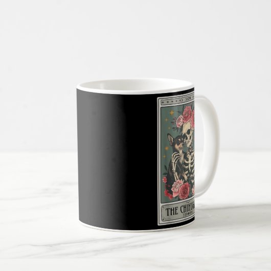 Retro Chihuahua Dog Lover The Moon Halloween , Wom Kaffeetasse (VorderseiteRechts)