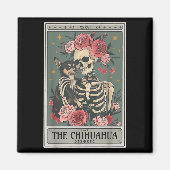 Retro Chihuahua Dog Lover The Moon Halloween , Wom Magnet (Vorne)