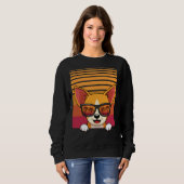 Retro Chihuahua Dog Sonnenbrille Aloha Beach Sweatshirt (Vorne ganz)