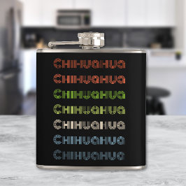 Retro Chihuahua Flachmann