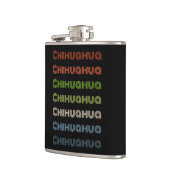 Retro Chihuahua Flachmann (Links)
