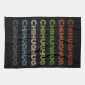Retro Chihuahua Pattern Geschirrtuch (Horizontal)