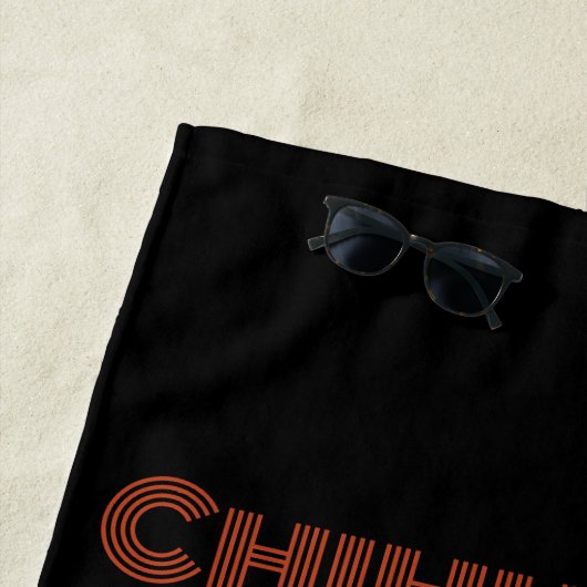 Retro Chihuahua Pattern Strandtuch (Beispiel)