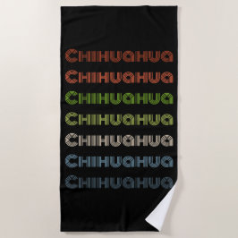 Retro Chihuahua Pattern Strandtuch