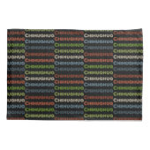 Retro Chihuahua Typografie Multicolor Hund Lover Kissenbezug (Rückseite-Links)