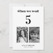 Retro Childhood Pictures 12x18 Wedding Tischnummer (Rückseite)