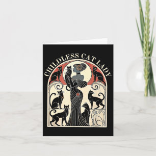 Retro Childless Cat Ladys Cat Karma Karte