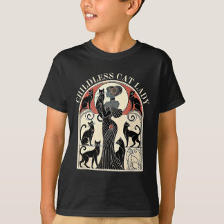 Retro Childless Cat Ladys Cat Karma T-Shirt