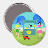 Retro Children's Lemonade Stand Magnet (Vorderseite/Rückseite)