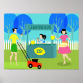 Retro Children's Lemonade Stand Poster (Vorne)