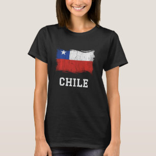 Retro-Chile-Flag-Shirt Vintage-chilenisches Grunge T-Shirt