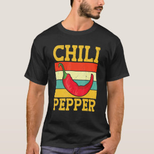 Retro Chili Paprika Rot Heiße Gewürzte Paprika Ess T-Shirt