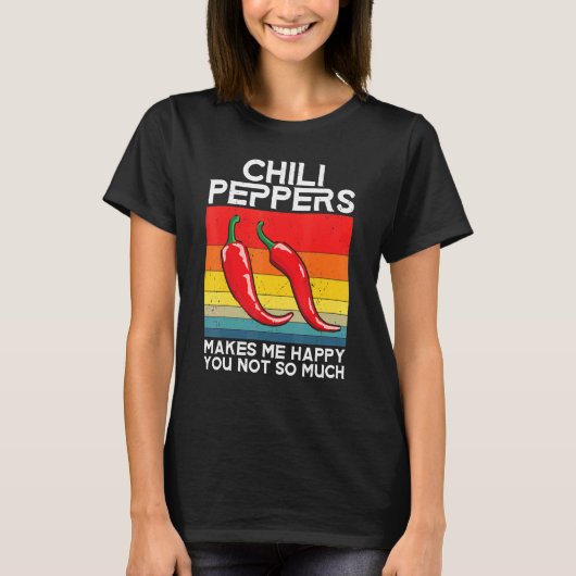 Retro Chili Paprika Rot Heiße Scharfe Paprika Esse T-Shirt (Vorderseite)
