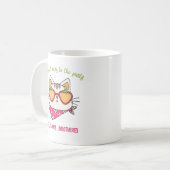 Retro Chill Cat Anpassbare Persönliche Einstellung Kaffeetasse (Vorderseite Links)