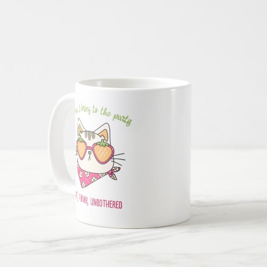 Retro Chill Cat Anpassbare Persönliche Einstellung Kaffeetasse (Vorderseite Links)