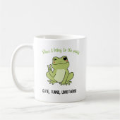 Retro Chill Frog Anpassbare Persönliche Tasse (Links)