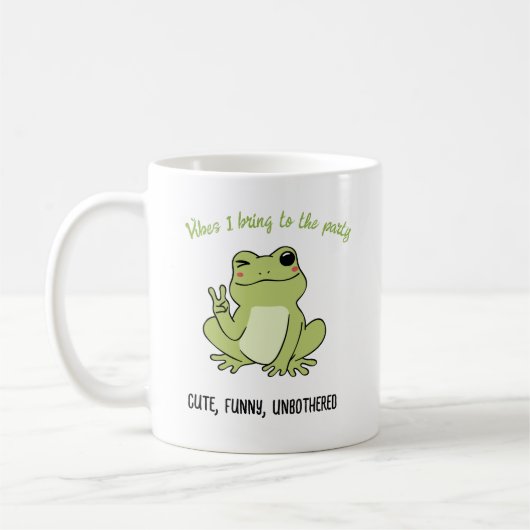 Retro Chill Frog Anpassbare Persönliche Tasse (Links)