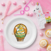 Retro Chill Vibes Ice Cream Sticker - Summer Sunbu Pappteller (Party)