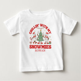 Retro Chillin' mit meinen Schneemassen Weihnachten Baby T-shirt