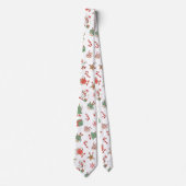 Retro Chillin' mit meinen Schneemassen Weihnachten Krawatte (Vorderseite)