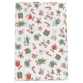 Retro Chillin' mit meinen Schneemassen Weihnachten Mittlere Geschenktüte (Vorderseite)