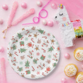 Retro Chillin' mit meinen Schneemassen Weihnachten Pappteller (Party)