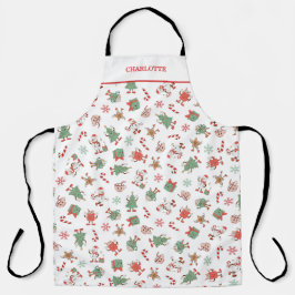 Retro Chillin' mit meinen Schneemassen Weihnachten Schürze