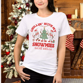 Retro Chillin' mit meinen Schneemassen Weihnachten Tri-Blend Shirt