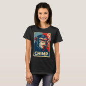 Retro Chimp smoking Cigar Poster T-Shirt (Vorne ganz)