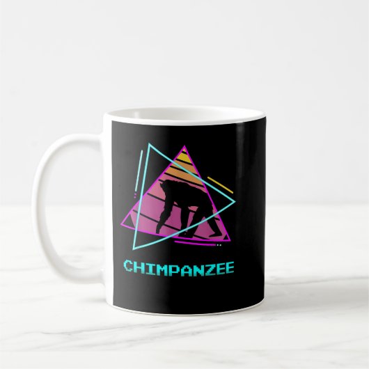 Retro Chimpanzee Chimpanzes Kaffeetasse (Links)