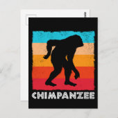 Retro Chimpanzee Gorilla Monkey Postkarte (Vorne/Hinten)