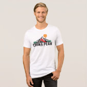 Retro China Peak Ski Tri-Blend Shirt (Vorderseite voll)