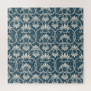 Retro-China-Spirale Floral Antik Puzzle