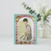 Retro China Zigarettenanzeige mit Flapper Postkarte (Stehend Vorderseite)
