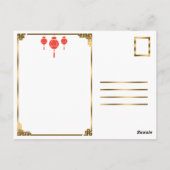 Retro China Zigarettenanzeige mit Flapper Postkarte (Rückseite)