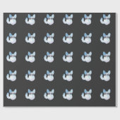 Retro Chinchilla Rodent mit Sonnenbrille Geschenkpapier (Flach)