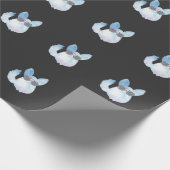 Retro Chinchilla Rodent mit Sonnenbrille Geschenkpapier (Ecke)