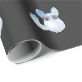 Retro Chinchilla Rodent mit Sonnenbrille Geschenkpapier (Rolleneckpunkt)